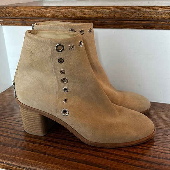 Rag & Bone Willow Sand suede booties with grommets - Picture 2 of 5